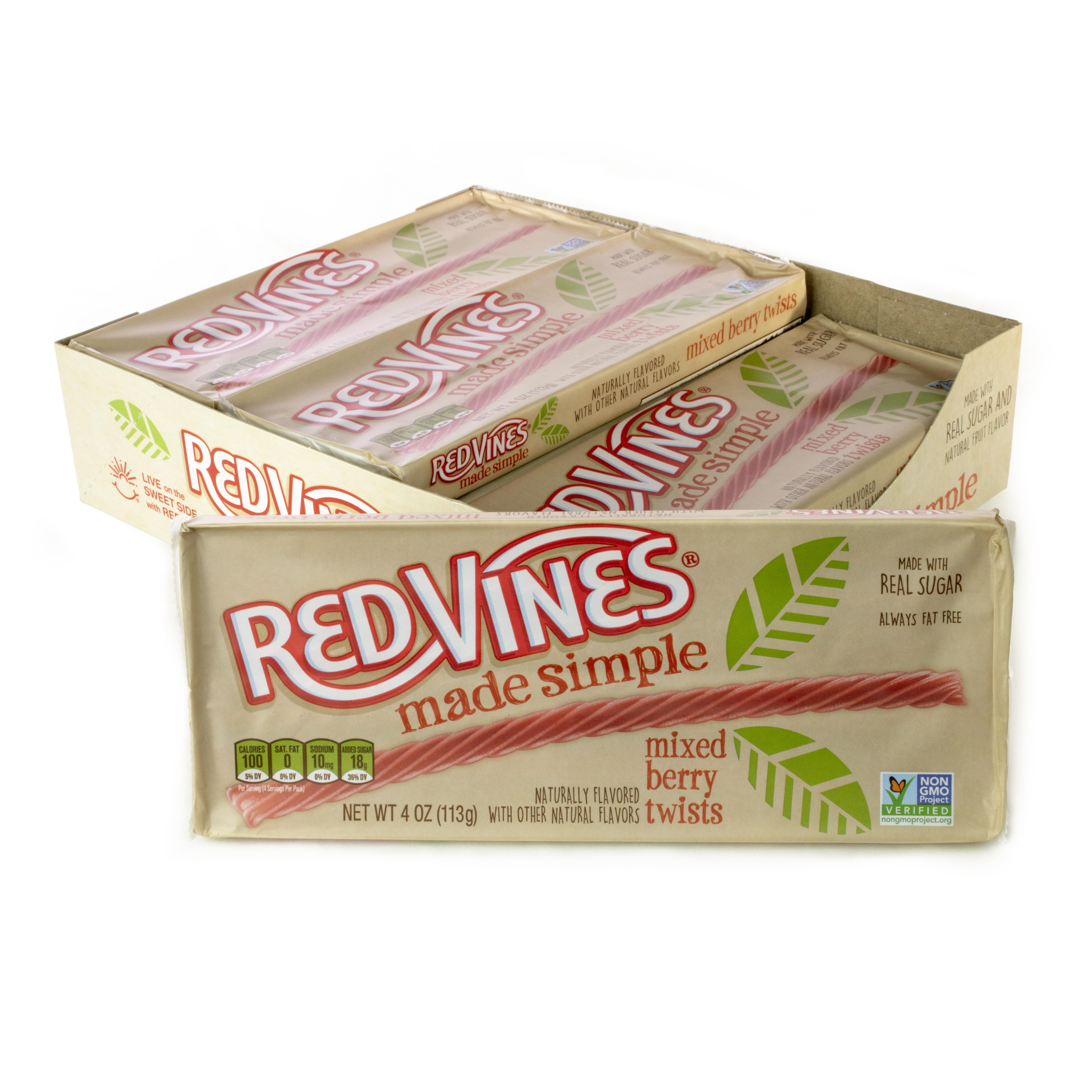 Red Vines Made Simple Berry Twists, 4oz Tray (9 Pack)