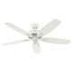 thumbnail image 1 of Ventilador de techo Hunter 53319 Newsome con cadena blanca de 132 cm, 1 of 8