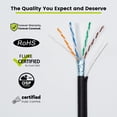 thumbnail image 5 of Cable Ethernet TRUE CABLE Cat6 para exterior blindado de 152 m, 5 of 5