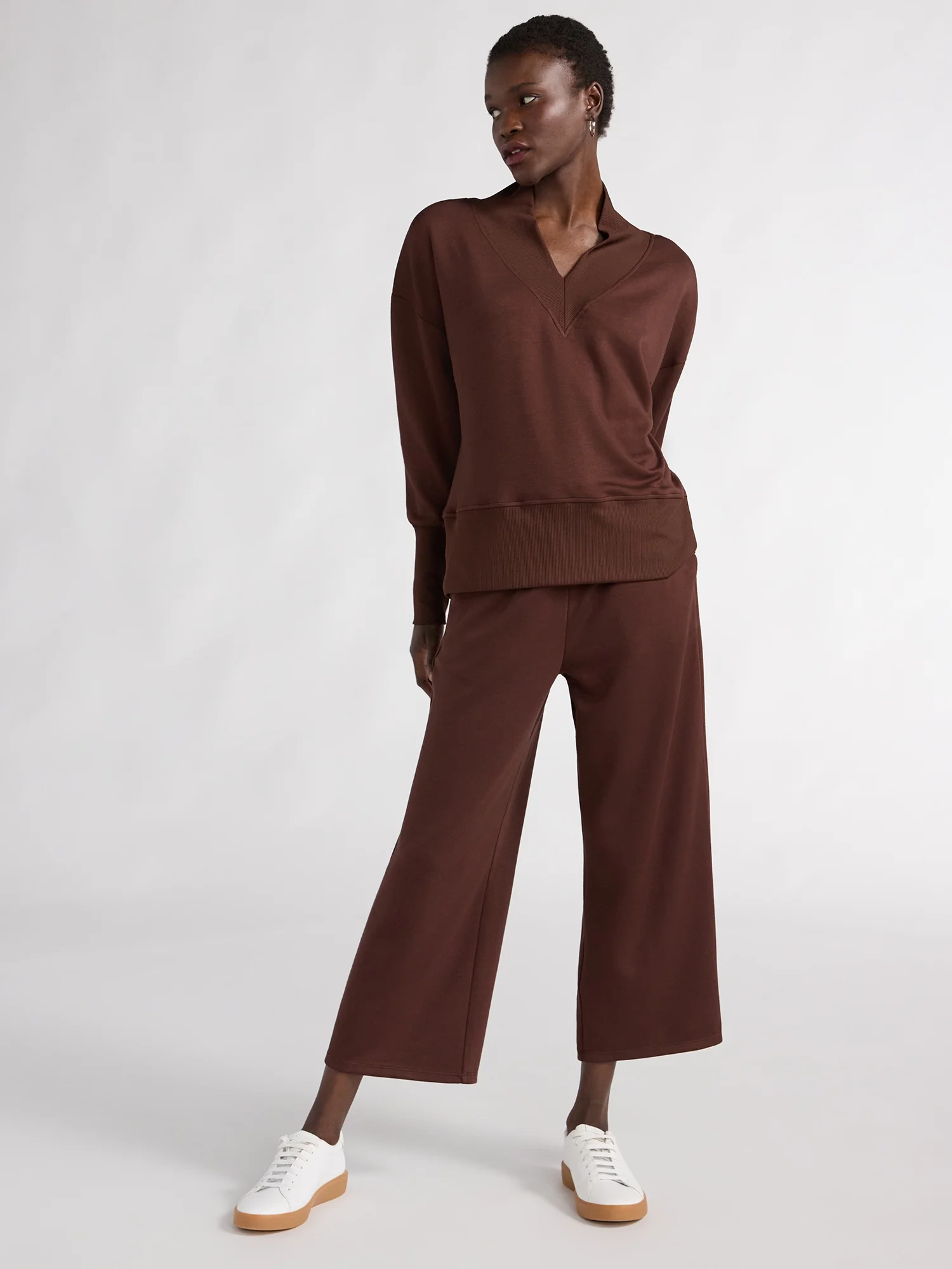 Scoop Women's and Women's Plus Ultimate Scubaknit Cropped Sweatpants, Sizes XS-4X