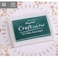 thumbnail image 1 of 15 Colors Inkpad Handmade DIY Craft Oil Based Ink Pad Rubber Stamps Fabric Wood Paper Scrapbooking pad Finger Paint Wedding dark green, 1 of 6