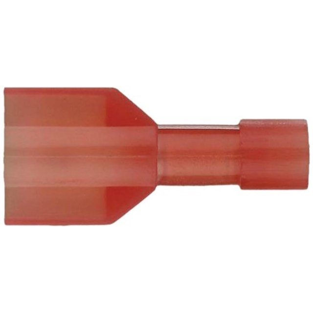 Install Bay RNMD250F Conector macho de nailon totalmente aislado calibre 22/18 .250 rojo (paquete de 100)