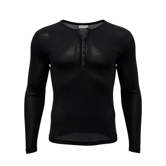 HOOMEUMY Mens Sheer Mesh Long Sleeve V Neck Shirt See Through Casual Breathable Tops For Party And Nightclub Occasion Wear