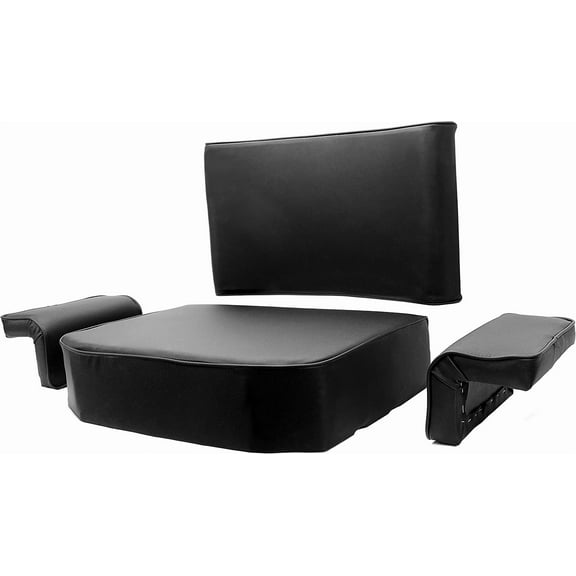 HECASA Seat Cushion Set Compatible with John Deere Crawler Dozer 420 430 440 1010 2010 Seat Back Seat Bottom and Arm Rest Pair