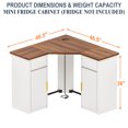 thumbnail image 2 of GDLF Corner Bar Cabinet with Fridge Space, Corner Coffee Bar Station for Home, 2 of 9
