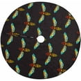thumbnail image 1 of FMSHPON Bees or Hornets Xmas Christmas Tree Skirt Stand Mat for Holiday Party Decoration Indoor Outdoor 36 inches, 1 of 3