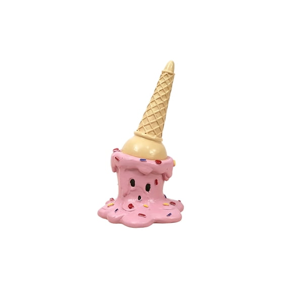 Qjidjing Halloween Ghost Ornament, Ice Cream Cone Decor for Christmas and Halloween, Tabletop Display, Window Sill, Indoor Atmosphere Layout