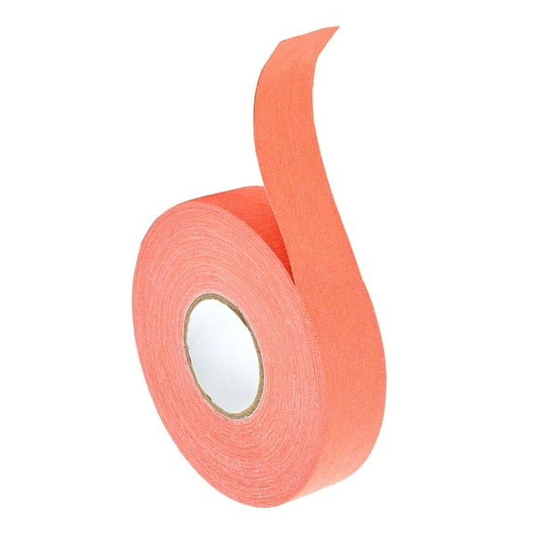 Cinta de tela para hockey sobre hielo, cintas para varillas de hockey, 2,5 cm x 25 m, cinta impermeable para hockey sobre hielo Naranja