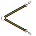 thumbnail image 1 of Buckle-Down Leash Splitter - Houndstooth Black Rasta - 1" Wide - 30" Length, 1 of 1