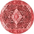 thumbnail image 1 of Ahgly Company Indoor Round Medallion Red Traditional Area Rugs, 6' Round, 1 of 4