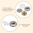 thumbnail image 4 of Uxcell 24 Set Leather Snap Fasteners Kit 17mm Metal Button Snaps Press Studs Leather Rivets Snaps with 3 Setter Tools, Beige Color, 4 of 6