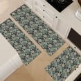 thumbnail image 3 of William Morris Vintage Floral Kitchen Rugs Sets of 3,Boho Non Slip Rubber Kitchen Mats for Floor Farmhouse Washable Kitchen Area Rugs Floor Carpet Runners for Hallway Laundry Room,Dark Green, 3 of 6