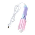 TixWerTix Curling Mini Curling Brush For Short Hair Anti Scald Heated