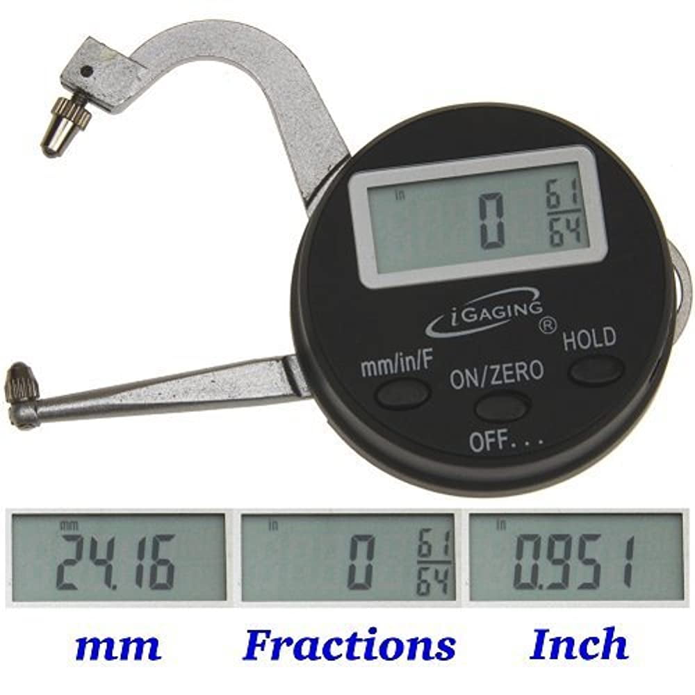 iGaging Digital Electronic THICKNESS GAGE 0 1 25mm MICROMETER CALIPER
