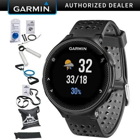 Garmin Forerunner 235 GPS Sport Watch with Wrist-Based Heart Rate Monitor - Black/Gray (010-03717-54) with 7 Pieces Fitness