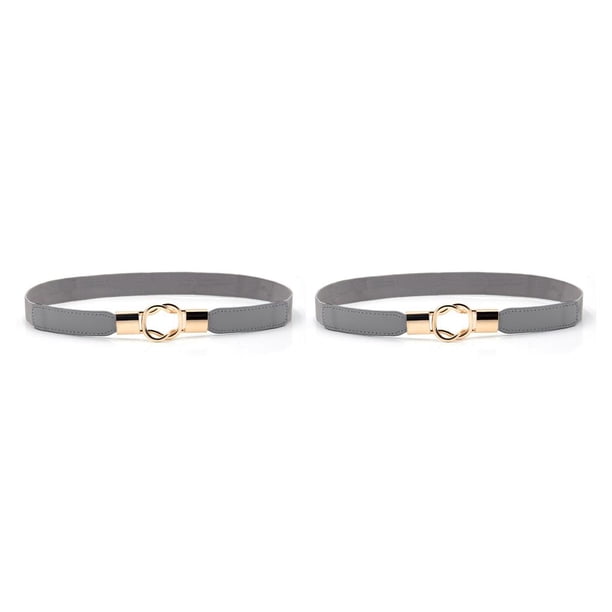 Guardurnaity Banda de cintura de moda exquisitas correas de cuero universales con hebillas abrigo acolchado Multicolor Día de San Valentín accesorios de Gris 2piezas