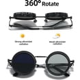 thumbnail image 4 of Adjustable Tint Sunglasses,1-9 Gears Steampunk Retro Metal Round Polarized Glasses with ND Filter Lenses for Men and Women, 4 of 9