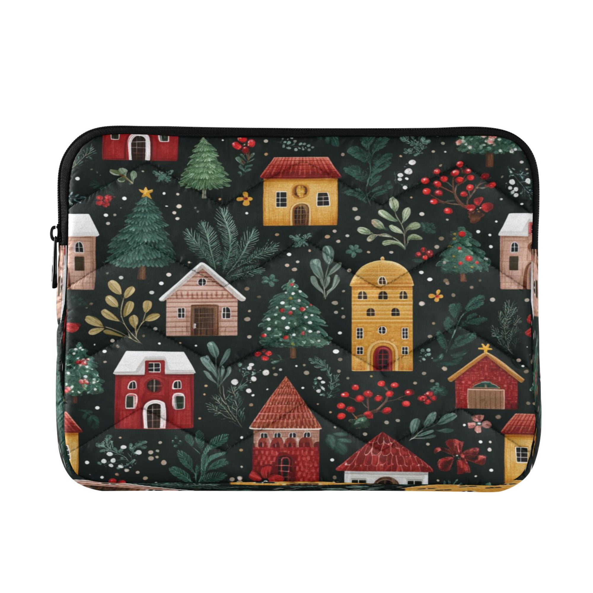 Laptop Bag Laptop Sleeves Laptop Case Laptop Protective Case Cartoon Christmas House Pattern