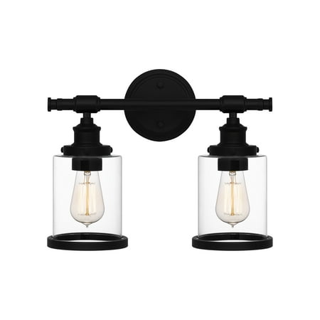 

Ashley Harbour Adelyn 2-Light Matte Black Bath Light