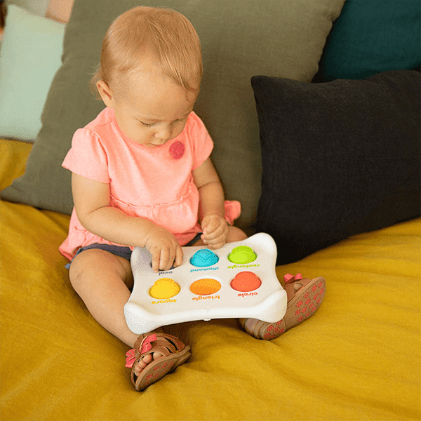 Fat Brain Toys Dimpl Duo Bundle - Silicone Popper & Stacking Cups Sensory Toy Set