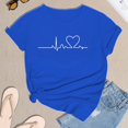 thumbnail image 4 of Pimfylm Women's Cute T Shirt Junior Tops Teen Girls Graphic Tees Blue, M, 4 of 6