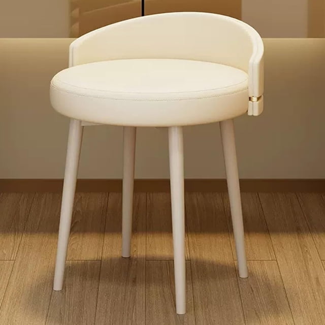 Taburete de tocador, tocador moderno con patas de metal, tocador tapizado pequeño, decoración del hogar para sala de estar y dormitorio,Grey