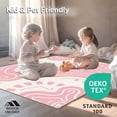 thumbnail image 4 of ODIKA 2'x3' Machine Washable Non-Slip Area Rug, Whimsical Cloud Swirl Artistic Accent High Traffic Rug, Pink, 394352, 4 of 5