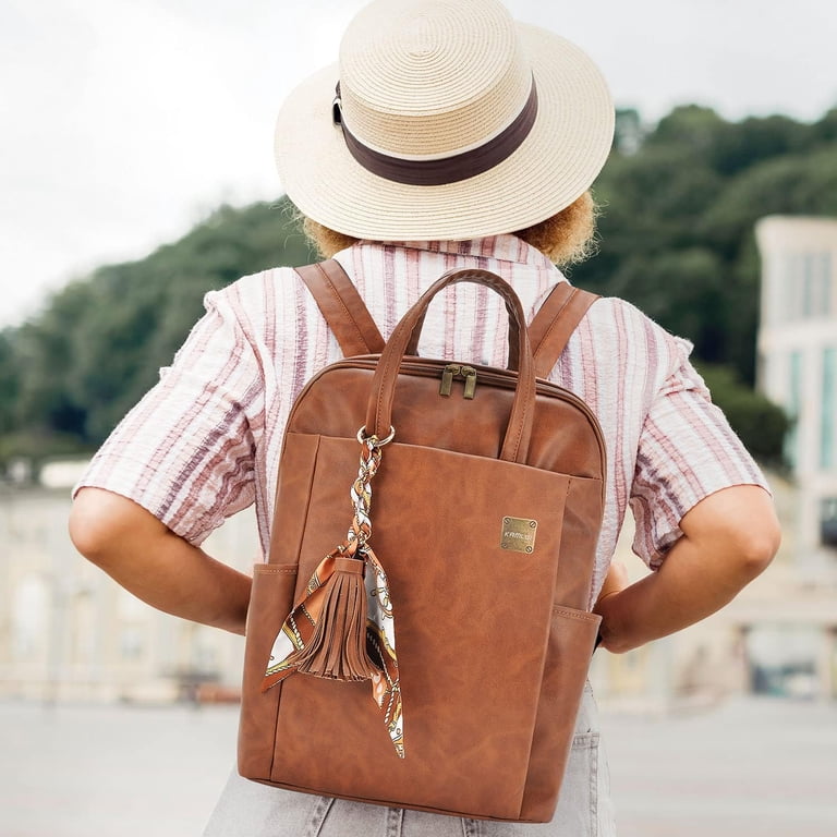 14 laptop backpack women Luxury Fashion Trend Inch Bag Female Waterproof Travel Backpack Classic Day Bag (Light Grey) : Electronics The slim and aesthetic cutting makes it stylish Pink Laptop Backpack and Tote