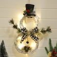 thumbnail image 2 of Christmas Wreath Pendant with LED Fairy String Lights for Party Decoration Home Door Window Winter Ornament Decoration, 2 of 5