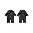 thumbnail image 3 of BemeyourBBs Newborn Baby Girl Boy Silk Satin Pajamas Rompers Kids Long Sleeve Button Down Pjs Infant One Piece Jumpsuit Loungewear Sleepwear, 3 of 10
