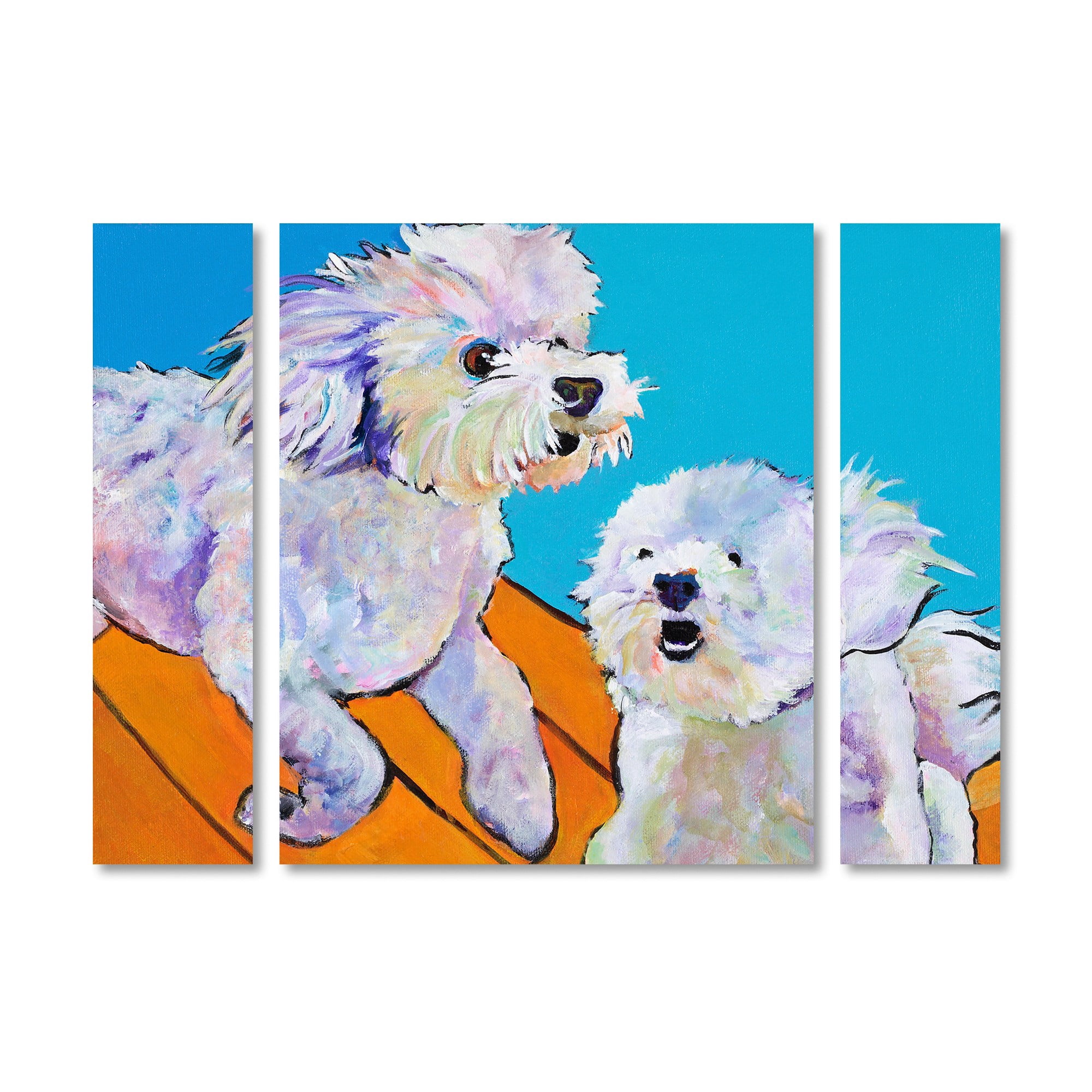 Trademark Fine Art "Catch Me" Canvas Art by Pat Saunders-White Three Panel Set