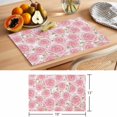 thumbnail image 6 of Pink Roses Placemats Set of 12 Retro Flower Floral Botanicall Plant Leaf Place Mats Indoor Wipeable Table Mats Washable Cloth Dining Table Placemats for Kitchen Holiday Party Home Decor 13x19 Inch, 6 of 9