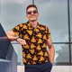 thumbnail image 4 of Balery Cartoon Pizza Camisa Polo de Hombre con Estampado, de Manga Corta y Tejido Medio, Camisa Tipo Golf Polo-4X-Large, 4 of 6