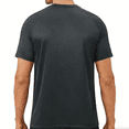 thumbnail image 3 of Workout Mens Shirts - Casual Black Quick Dry Moisture Wicking T-Shirts Crew Neck Short Sleeve For Gym Athletic Running,Gray XL, 3 of 3