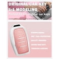 thumbnail image 3 of Key Fob Cover Compatible with Toyota Fortuner RAV4 Prime Tacoma Camry XSE Corolla Cross Land Cruiser CHR Hilux Tundra Highlander Grand Highlander Crown 2016-2026 4 Button Keychain,A Pink, 3 of 9