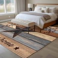 thumbnail image 4 of Texas Star Vintage Area Rugs 5'x7', Washable Small Throw Rugs for Laundry Room Playroom, Berry Grey Blue Brown Wooden Indoor Outdoor Rug Non-Slip Low Pile Carpet Runner Reversible Floor Mats, 4 of 8