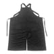 thumbnail image 4 of Delantal de peluquero delantal de pierna abierta impermeable con bolsillos delantal de cerámica de salón portátil delantal de peluquería para hombres Negro, 4 of 8