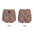 thumbnail image 6 of Uemuo Skull daisy colorful Pattern Women's Athletic Shorts High Waisted Running Shorts with Liner Pockets Gym Elastic Workout Shorts-Large, 6 of 9