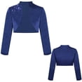 thumbnail image 1 of iEFiEL Kids Girls Long Sleeves Bolero Shrug 3D Flower Decation Shrug for Wedding Party, 1 of 3