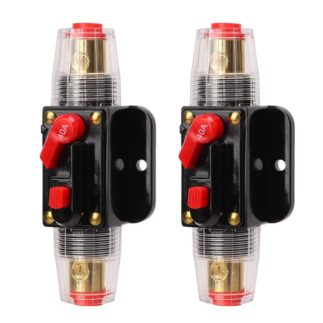 12-24V Inline Circuit Breaker With Manual Reset Fuse Holder For Car Boat Audio System
