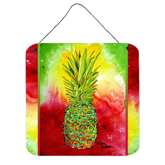 Carolines Treasures 8395DS66 Pineapple Wall or Door Hanging Prints 6x6 multicolor