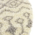 thumbnail image 2 of Unique Loom Moroccan Trellis Shag Collection Area Rug - Meknes (5' 3" x 8' Oval Ivory/Gray), 2 of 6