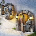 thumbnail image 4 of Bearachild Figuritas en miniatura de dinosaurio para meditación, estatuas de jardín para puerta y ventana, escultura, decoración de patio, accesorios de Decoración del hogar puerta abierta Bearachild HA042846-02, 4 of 6