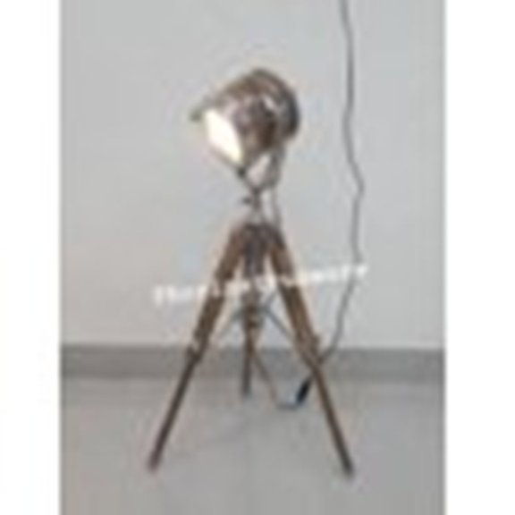 Thor Retro Designer Wooden Spotlight Table Lamp With Tripod Stand Home Decor Gift