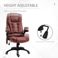 thumbnail image 3 of Vinsetto 6 Point Vibration Massage Office Chair with Heat, High Back Executive Office Chair with Padded Armrests, Microfiber Reclining Computer Chair, Red, 3 of 9