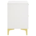 thumbnail image 5 of DUOSONG White And Gold 2-Drawer Rectangular Nightstand, Wood Furniture, Bedroom Furniture, 5 of 11