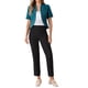 thumbnail image 2 of BLAZER DE TRABAJO CHIC PARA MUJERES INSPIRE CON CUELLO SHAWL ABIERTA Y CORTA EN AZUL VERDE, 2 of 6