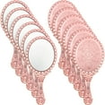thumbnail image 2 of 12 Pcs Vintage Handheld Mirror, 9.8" L x 4.5" W Small Rose Gold Embossed Portable Princess Mirror for Classroom Kids Princess Party Favors Travel, 2 of 5