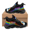 thumbnail image 1 of Zapatillas de tenis con bonito estampado de corazón para parejas gay, para otoño e invierno, para el trabajo, el hospital, para correr, ligeras, con cordones y de malla., 1 of 6