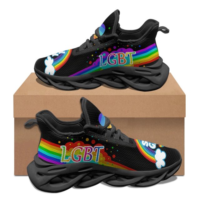 Zapatillas de tenis con bonito estampado de corazón para parejas gay, para otoño e invierno, para el trabajo, el hospital, para correr, ligeras, con cordones y de malla.